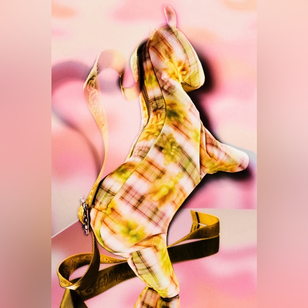 collina strada x baggu collab horse bag in plaid